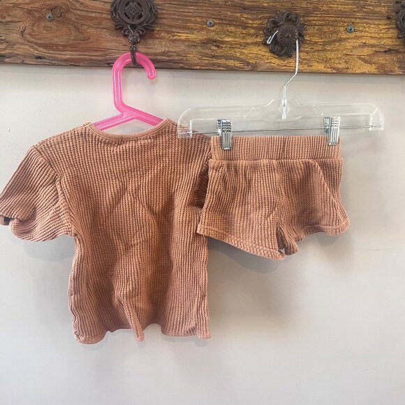 Jamie Kay Waffle‎ Knit 100% Organic Cotton Shorts Set- Size 4 - Picture 5 of 5